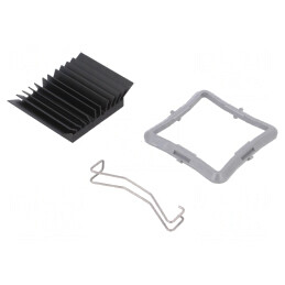 Radiator extrudat cu aripioare BGA negru 32.5mm x 32.5mm | Electronic-mag.ro | Componente Electronice