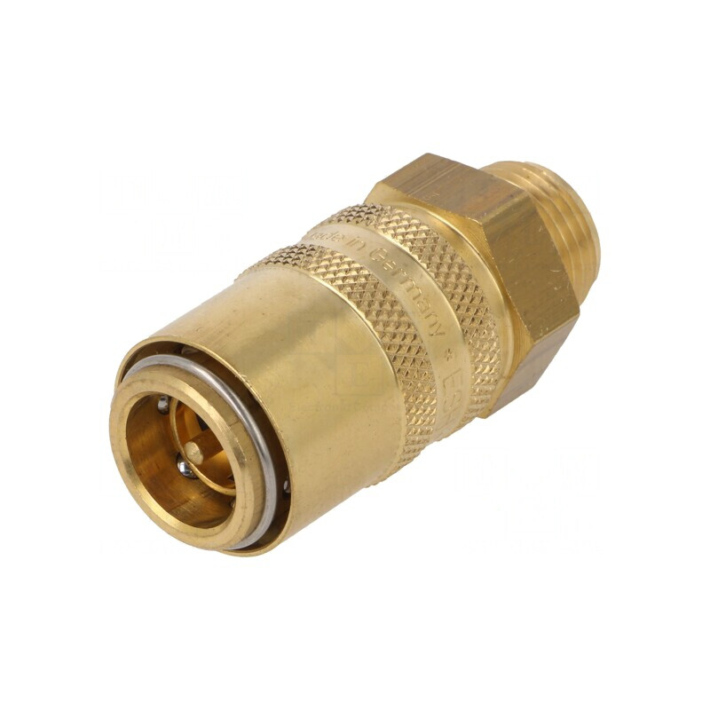 Conector rapid alamă cu supapă 15bar FPM | Electronic-mag.ro | Componente Electronice
