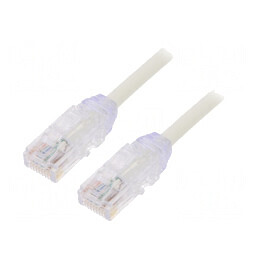 Patch Cord UTP Cat6a Alb 0.5m 28AWG LSZH