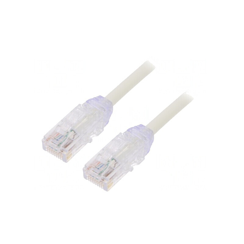 Patch Cord UTP Cat6a Alb 0.5m 28AWG LSZH | Electronic-mag.ro | Componente Electronice