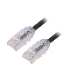 Patch cord UTP Cat6a 0.5m Negru 28AWG | Electronic-mag.ro | Componente Electronice