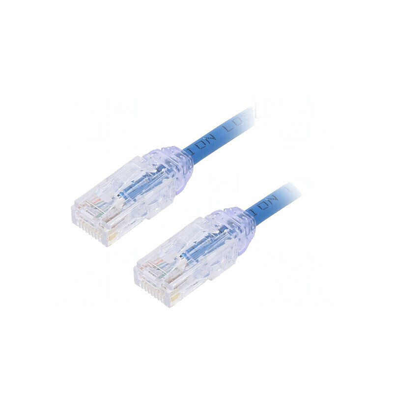 Patch cord UTP Cat6a LSZH Albastru 0.5m | Electronic-mag.ro | Componente Electronice