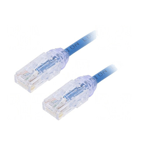 Patch cord UTP Cat6a LSZH Albastru 0.5m | Electronic-mag.ro | Componente Electronice