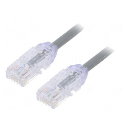 Patch Cord UTP Cat6a 0.5m Gri | Electronic-mag.ro | Componente Electronice
