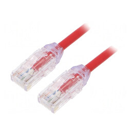 Patch cord UTP Cat6a Cu LSZH Roșu 0.5m