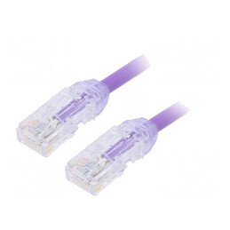 Patch Cord U/UTP Cat6a LSZH Violet 0.5m 28AWG | Electronic-mag.ro | Componente Electronice