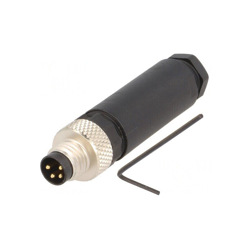 Conector M8 4 PIN Drept pe Cablu IP67 | Electronic-mag.ro | Componente Electronice