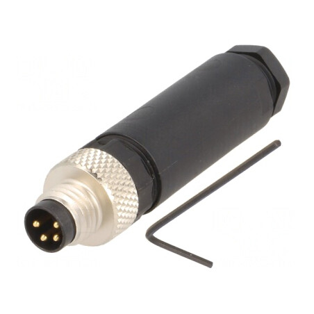 Conector M8 4 PIN Drept pe Cablu IP67 | Electronic-mag.ro | Componente Electronice