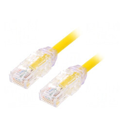 Patch Cord Galben U/UTP Cat6a 0.5m LSZH 28AWG | Electronic-mag.ro | Componente Electronice