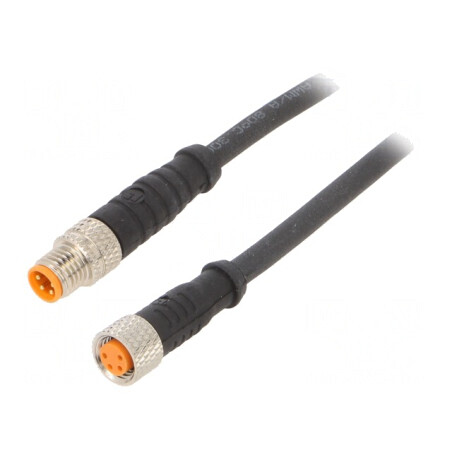 Cablu de Conectare M8 4P 2m PVC | Electronic-mag.ro | Componente Electronice