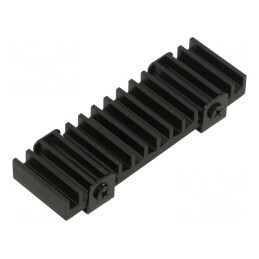 Radiator aluminiu extrudat negru 71.5x22x8mm | Electronic-mag.ro | Componente Electronice