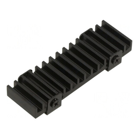 Radiator aluminiu extrudat negru 71.5x22x8mm | Electronic-mag.ro | Componente Electronice