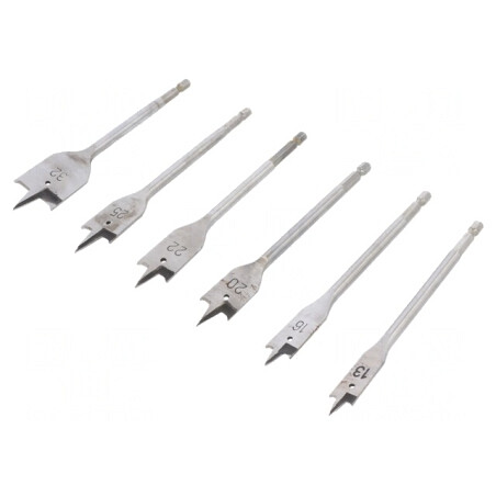 Set Burghie Oțel Rapid HSS 6 Bucăți în Etui Lemn | Electronic-mag.ro | Componente Electronice