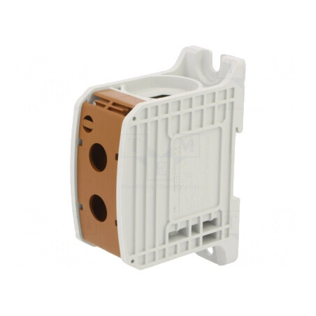 Conector Îmbinare Șine 185mm2 1 Pista 2 Borne Maro | Electronic-mag.ro | Componente Electronice