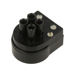 Mufă Conector Circular 3 PIN Nichelat 3A 250V | Electronic-mag.ro | Componente Electronice