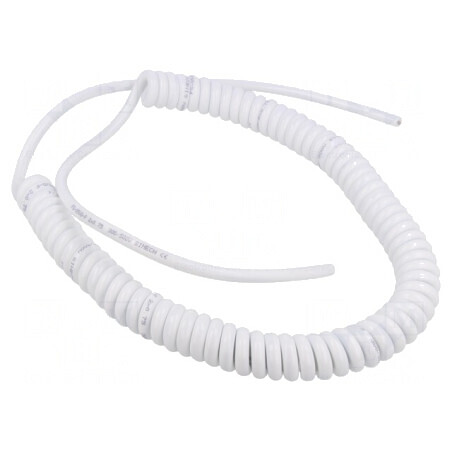 Cablu spiralat 2x0,75mm2 neecranat PUR alb 0,5m | Electronic-mag.ro | Componente Electronice