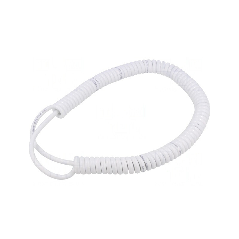 Cablu spiralat neecranat alb 300V 0,5m-2m | Electronic-mag.ro | Componente Electronice
