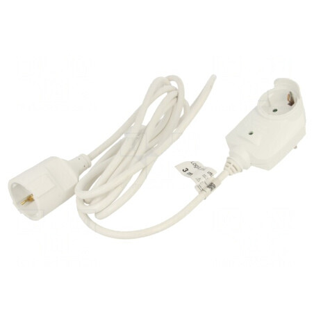 Prelungitor Alb 3m 16A | Electronic-mag.ro | Componente Electronice