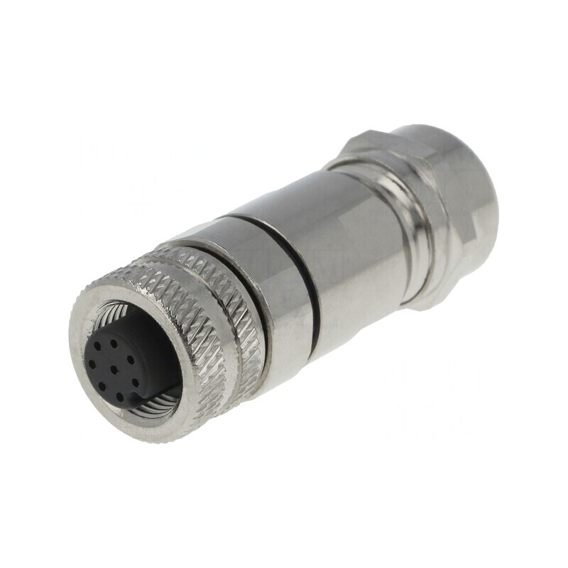 Mufă M12 PIN 8 mamă A-DeviceNet/CANopen IP65 pe cablu | Electronic-mag.ro | Componente Electronice