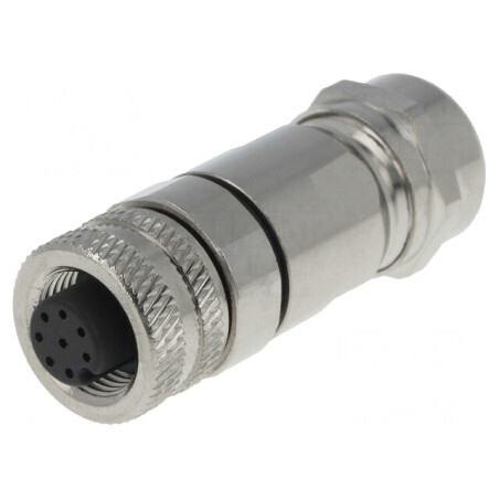 Mufă M12 PIN 8 mamă A-DeviceNet/CANopen IP65 pe cablu | Electronic-mag.ro | Componente Electronice