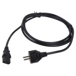 Cablu Alimentare 3x1mm2 2.5m Negru | Electronic-mag.ro | Componente Electronice