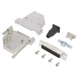 Conector D-Sub 44-PIN mamă unghi 45° lipire pe cablu gold flash | Electronic-mag.ro | Componente Electronice