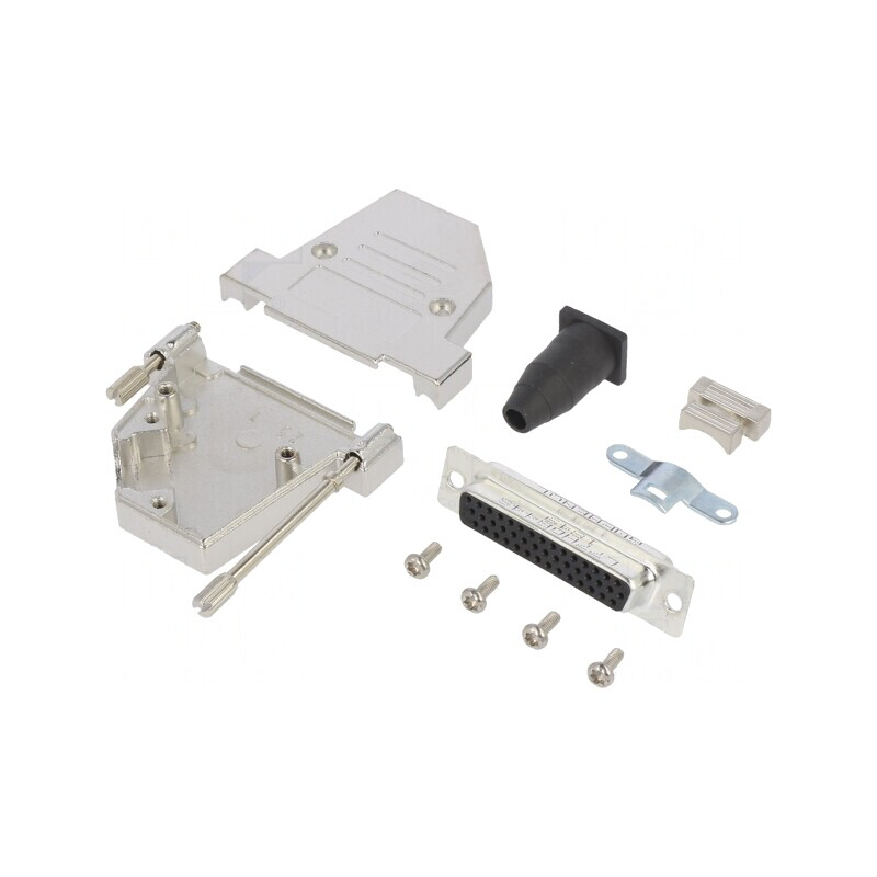 Conector D-Sub 44-PIN mamă unghi 45° lipire pe cablu gold flash | Electronic-mag.ro | Componente Electronice