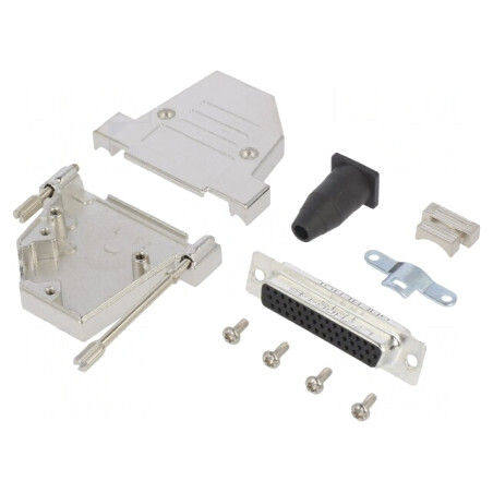Conector D-Sub 44-PIN mamă unghi 45° lipire pe cablu gold flash | Electronic-mag.ro | Componente Electronice