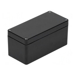 Carcasă universală poliester neagră 75x160x75 mm | Electronic-mag.ro | Componente Electronice