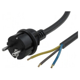 Cablu de Alimentare 5m Negru 3x2,5mm2 16A | Electronic-mag.ro | Componente Electronice