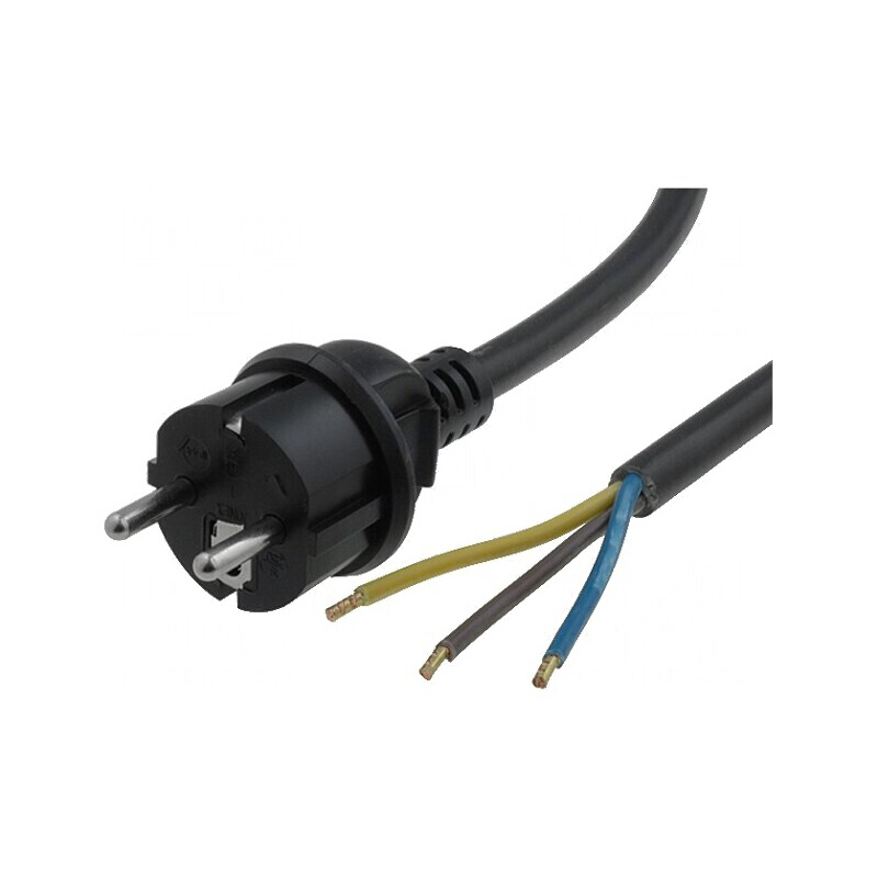 Cablu de Alimentare 5m Negru 3x2,5mm2 16A | Electronic-mag.ro | Componente Electronice