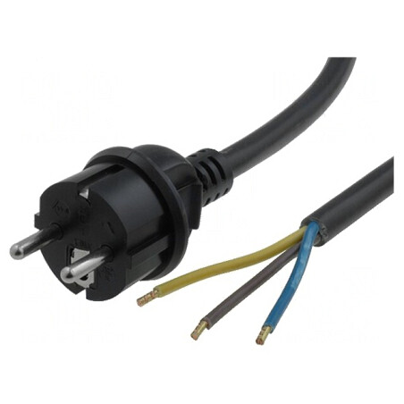 Cablu de Alimentare 5m Negru 3x2,5mm2 16A | Electronic-mag.ro | Componente Electronice