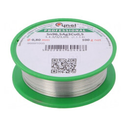 Sârmă de lipit fără plumb 0,8mm 100g | Electronic-mag.ro | Componente Electronice