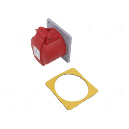 Conector Alimentare AC Trifazat Soclu Mamă Drept IP44 32A | Electronic-mag.ro | Componente Electronice