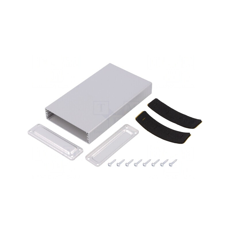 Carcasă Aluminiu Gri 66mm x 113mm x 18mm | Electronic-mag.ro | Componente Electronice