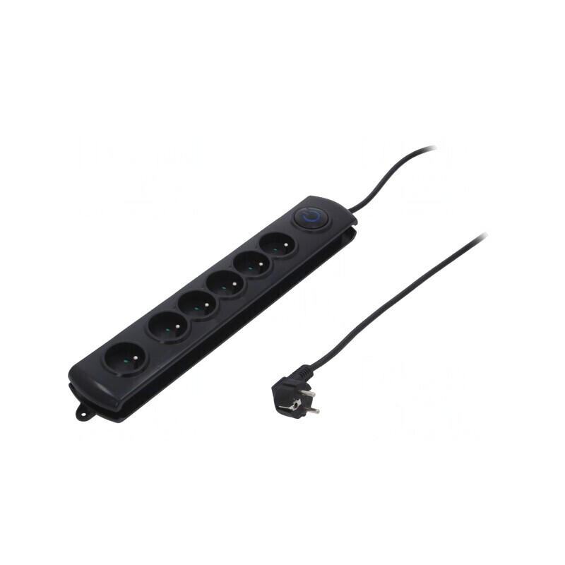 Prelungitor cu 6 prize și protecție la supratensiune | Electronic-mag.ro | Componente Electronice
