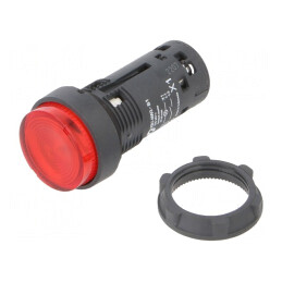 Comutator Apăsare 22mm 1NO Roșu | Electronic-mag.ro | Componente Electronice