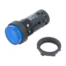 Comutator apăsare 22mm cu LED 24V | Electronic-mag.ro | Componente Electronice