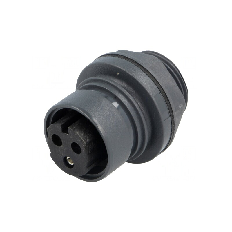Conector Circular Soclu Mamă 3 PIN Nichelat Buccaneer 6000 | Electronic-mag.ro | Componente Electronice