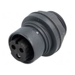 Conector Circular Soclu Mamă 3 PIN Nichelat Buccaneer 6000 | Electronic-mag.ro | Componente Electronice