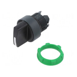Comutator Rotativ 22mm 3 Poziții Negru | Electronic-mag.ro | Componente Electronice