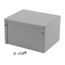 Carcasă universală aluminiu gri 102x127x76mm | Electronic-mag.ro | Componente Electronice