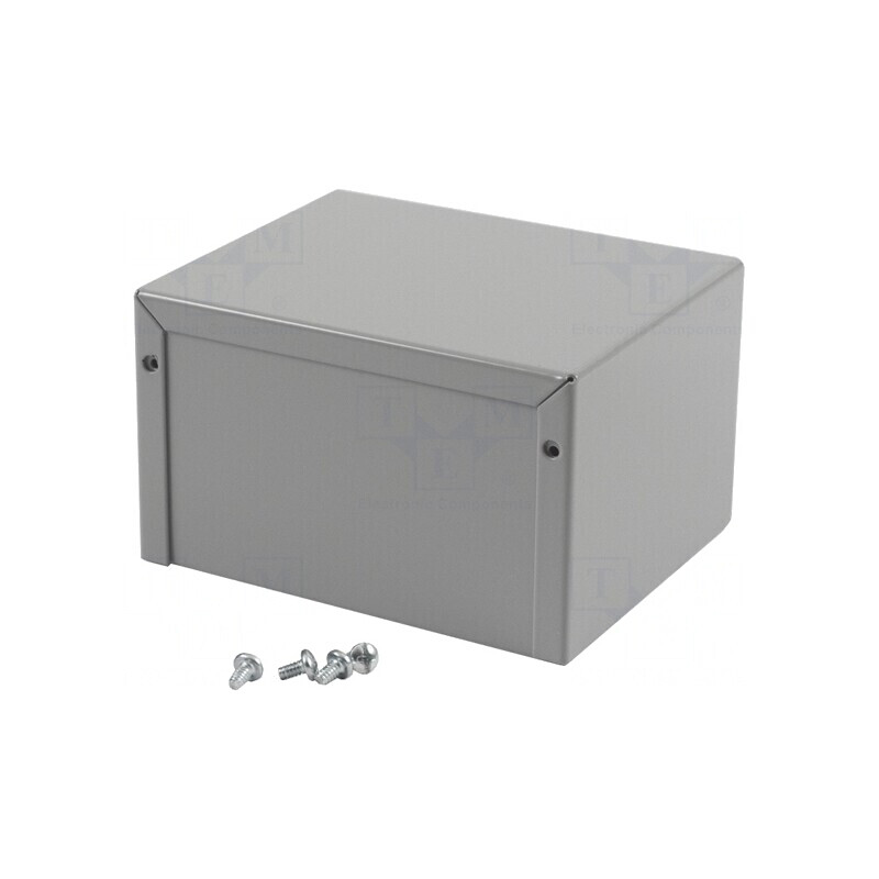 Carcasă universală aluminiu gri 102x127x76mm | Electronic-mag.ro | Componente Electronice