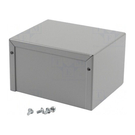 Carcasă universală aluminiu gri 102x127x76mm | Electronic-mag.ro | Componente Electronice