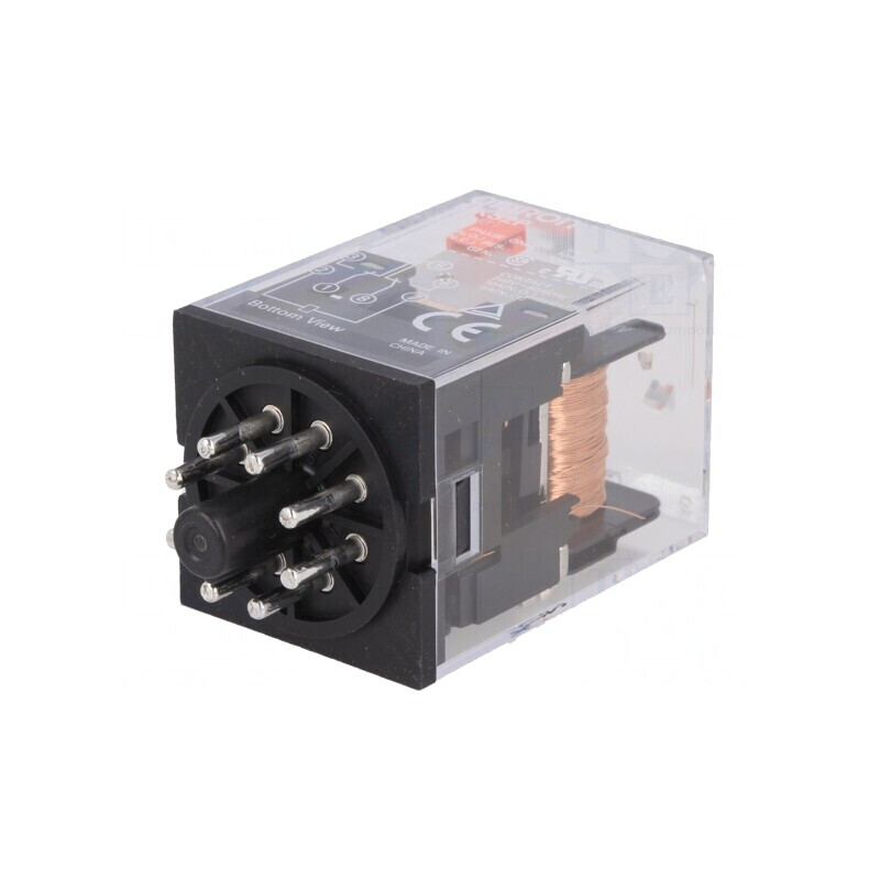 Releu electromagnetic DPDT 24VAC 10A | Electronic-mag.ro | Componente Electronice