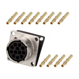 Conector Circular RT360 Mamă Crimpat PIN 12 13A IP67 | Electronic-mag.ro | Componente Electronice