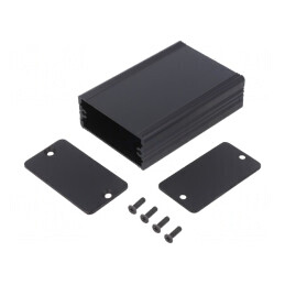 Carcasă aluminiu neagră AKG 55x80x24mm | Electronic-mag.ro | Componente Electronice