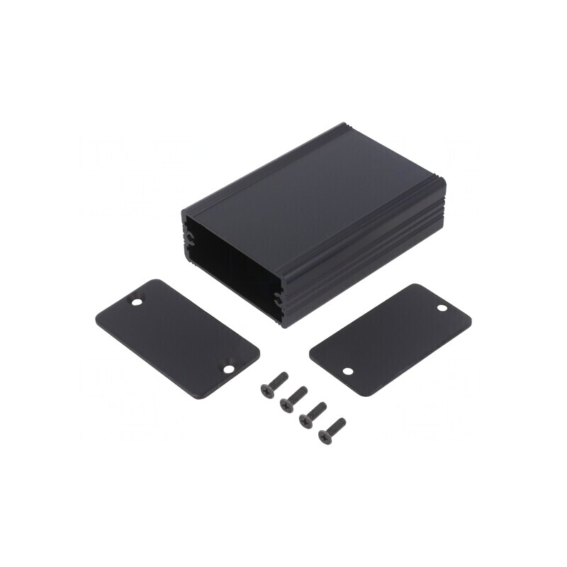 Carcasă aluminiu neagră AKG 55x80x24mm | Electronic-mag.ro | Componente Electronice