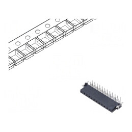 Conector: PCB-PCB | mamă | PIN: 12 | 2,54mm | har-flex® Power | 19A | THT | 15650122701333