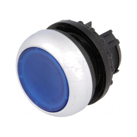 Comutator apăsare 22mm albastru 2 poziții | Electronic-mag.ro | Componente Electronice